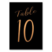 Mariage numéro de table cuivre parties scintillant (Dos)