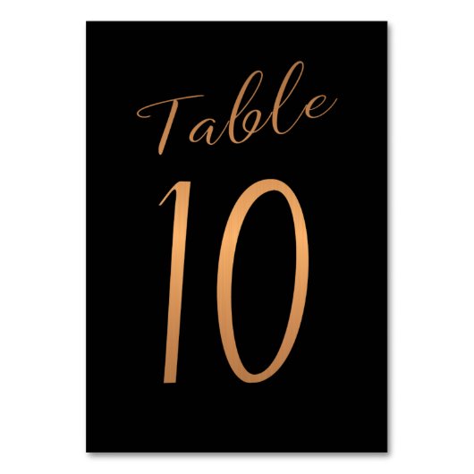 Mariage numéro de table cuivre parties scintillant (Dos)