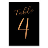 Mariage numéro de table cuivre parties scintillant (Dos)