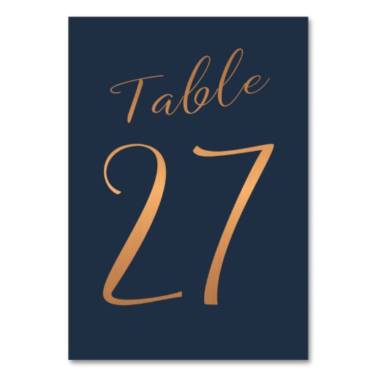 Mariage numéro de table cuivre rose or parties sci (Par défaut)