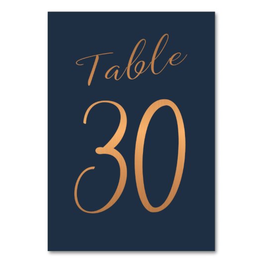 Mariage numéro de table cuivre rose or parties sci (Par défaut)