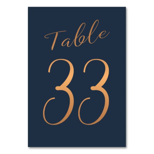 Mariage numéro de table cuivre rose or parties sci (Par défaut)