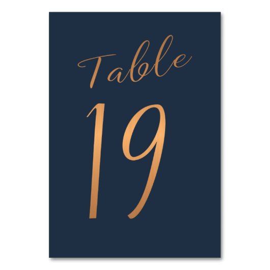 Mariage numéro de table cuivre rose or parties sci (Par défaut)
