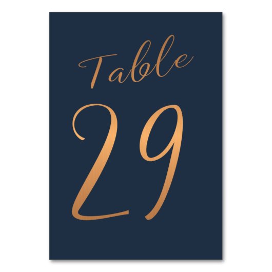 Mariage numéro de table cuivre rose or parties sci (Par défaut)
