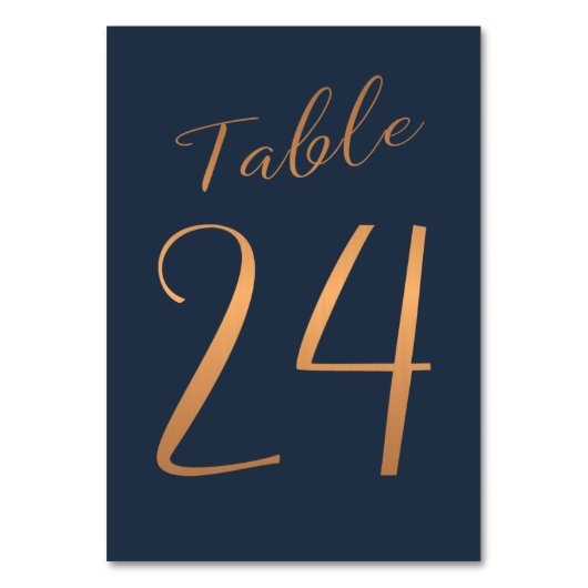 Mariage numéro de table cuivre rose or parties sci (Par défaut)