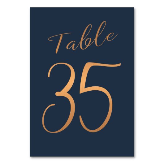 Mariage numéro de table cuivre rose or parties sci (Par défaut)