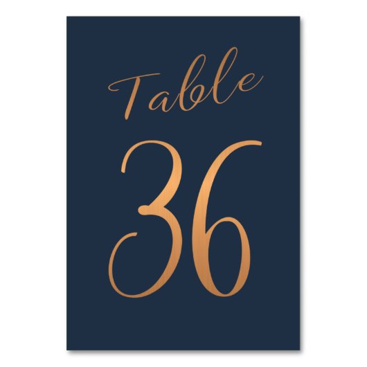 Mariage numéro de table cuivre rose or parties sci (Par défaut)