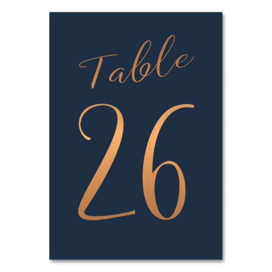 Mariage numéro de table cuivre rose or parties sci (Par défaut)
