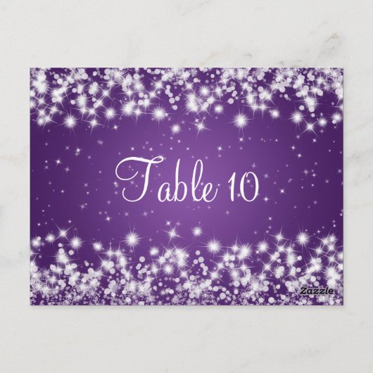Mariage Numéro de table Éperche d'hiver pourpre (Dos)