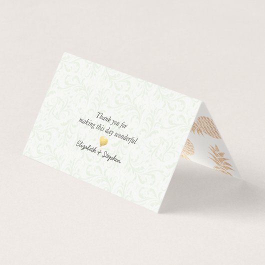 Mariage Numéro de table Escort Gold Pineappy Coupl (Back)