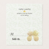 Mariage Numéro de table Escort Gold Pineappy Coupl (Outside Unfolded)