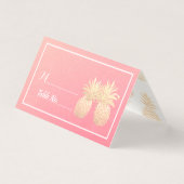 Mariage Numéro de table Escort Gold Pineappy Coupl (Front)