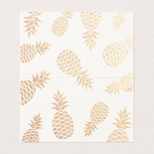 Mariage Numéro de table Escort Gold Pineappy Coupl (Inside Unfolded)