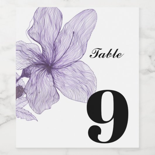 Mariage Numéro de table Étiquette de vin (Étiquettes simples)