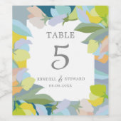 Mariage Numéro de table Étiquette de vin (Étiquettes simples)