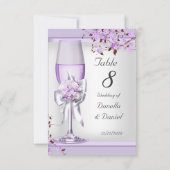 Mariage Numéro de table Lavender Purple Lilac 4 (Dos)