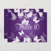 Mariage Numéro de table Papillons insaisissables V (Devant / Derrière)