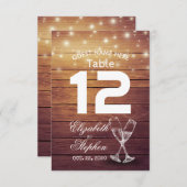 Mariage Numéro de table Siège Place Champagne Verr (Devant / Derrière)