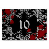 Mariage numéro de table thème vampire (Dos)
