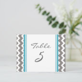 Mariage Numéro de tableau Cartes Gris Turquoise Ch (Debout devant)