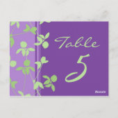 Mariage Numéro de tableau Cartes Plurime violette  (Dos)