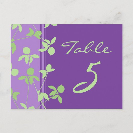 Mariage Numéro de tableau Cartes Plurime violette  (Devant)