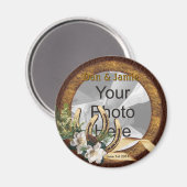 Mariage occidental Enregistrer la date Magnet (Recto/Verso)