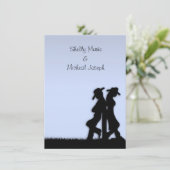 Mariage Occidental Thème Invitation Bleu (Debout devant)