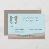 Mariage Océan Double Hippocampe RSVP (Devant / Derrière)