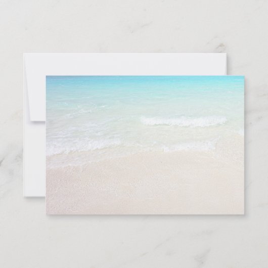 Mariage Océan Tropical RSVP Avec Entrées (Dos)