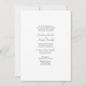 Mariage officiel Argent métallique et invitation b (Devant)