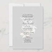 Mariage officiel Elégant blanc Floral Invitation (Devant)