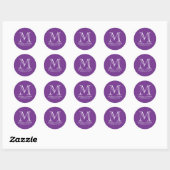 Mariage officiel Monogramme Favoriser Étiquette (Feuille)