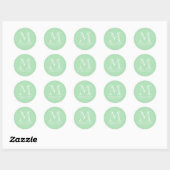 Mariage officiel Monogramme Favoriser Étiquette (Feuille)