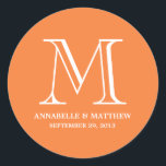 Mariage officiel Monogramme Favoriser Étiquette<br><div class="desc">Autres couleurs disponibles dans notre boutique !</div>