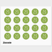 Mariage officiel Monogramme Favoriser Étiquette (Feuille)