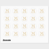 Mariage officiel Monogramme Favoriser Étiquette (Feuille)