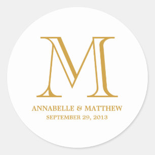 Mariage officiel Monogramme Favoriser Étiquette