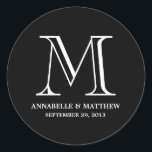 Mariage officiel Monogramme Favoriser Étiquette<br><div class="desc">Autres couleurs disponibles dans notre boutique !</div>