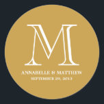 Mariage officiel Monogramme Favoriser Étiquette<br><div class="desc">Autres couleurs disponibles dans notre boutique !</div>