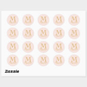 Mariage officiel Monogramme Favoriser Étiquette (Feuille)