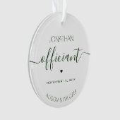 Mariage officiel personnalisé Texte vert foncé (devant)