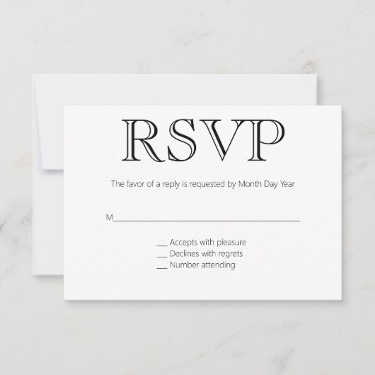 Mariage officiel RSVP (Devant)