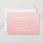 Mariage Ombre corail bilingue RSVP (Dos)