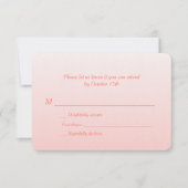 Mariage Ombre corail bilingue RSVP (Devant)