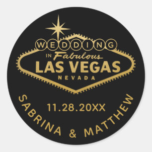 Mariage or à Vegas Signer Favoriser Étiquette
