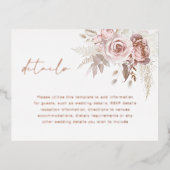 Mariage or Blush & Rose Détails Carte de boîtier (Recto)