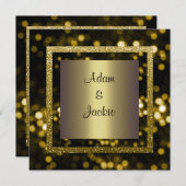 Mariage or invitation nouvelle élégante (Devant / Derrière)