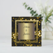 Mariage or invitation nouvelle élégante (Debout devant)