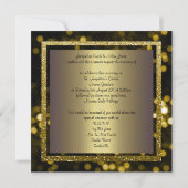 Mariage or invitation nouvelle élégante (Dos)